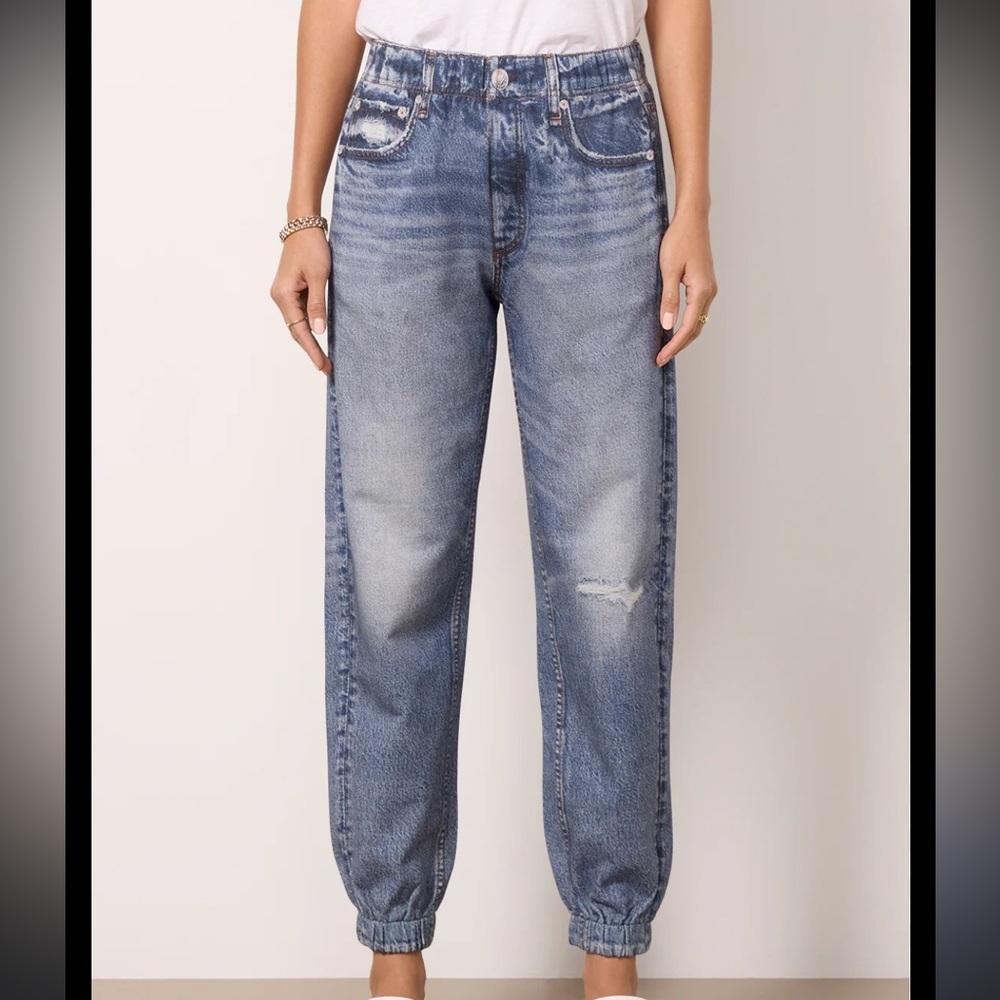 Rag & Bone Miramar French Terry Faux Denim Joggers Jeans S Jogger